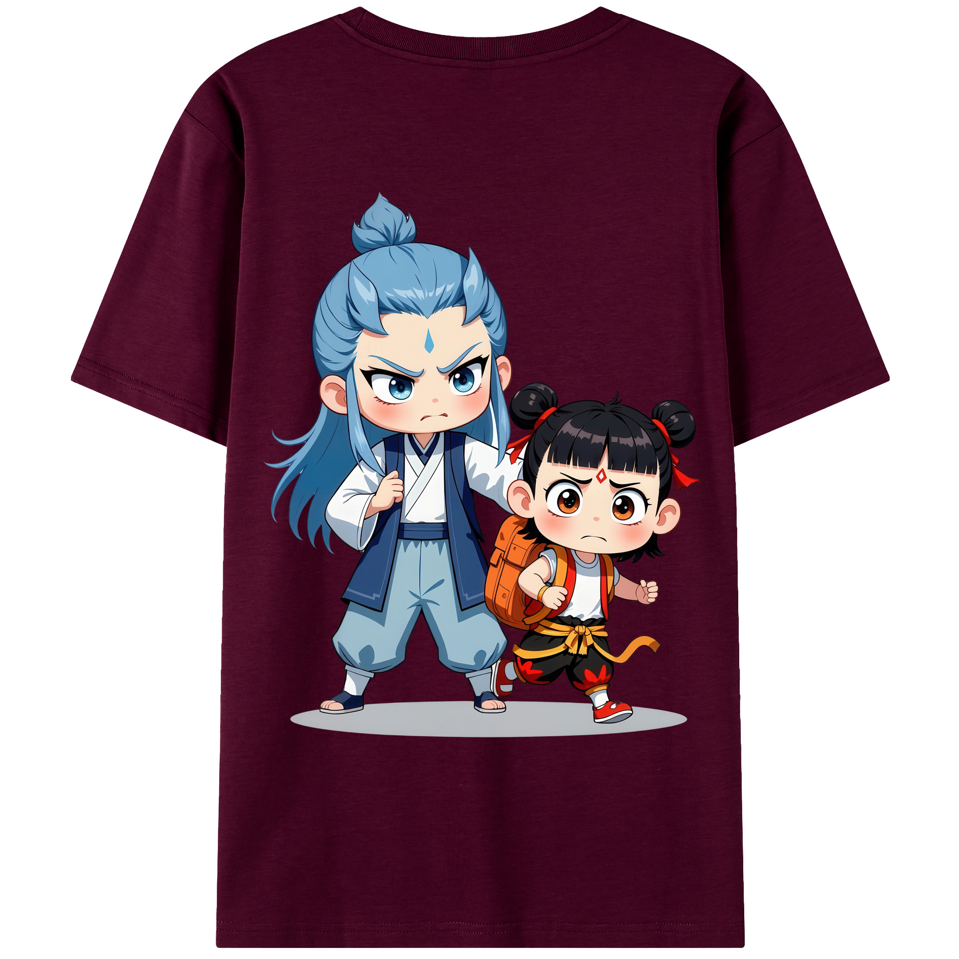 （画像用） Ne Zha 2 ナタ 魔童の大暴れ レディース半袖Tシャツ(バックプリント)